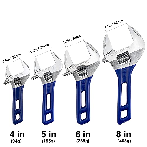 Ainuosen Wide Opening Stubby Adjustable Wrench Spanner With Short Handle 4 Inch Chrome Vanadium Steel Forged #TOP1