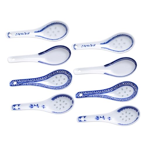 STOBAZA 8Pcs Border Asian Design for Ramen Wonton Dumplings for Home Dining Restaurant Use Easy to Clean for Serving Soups Desserts