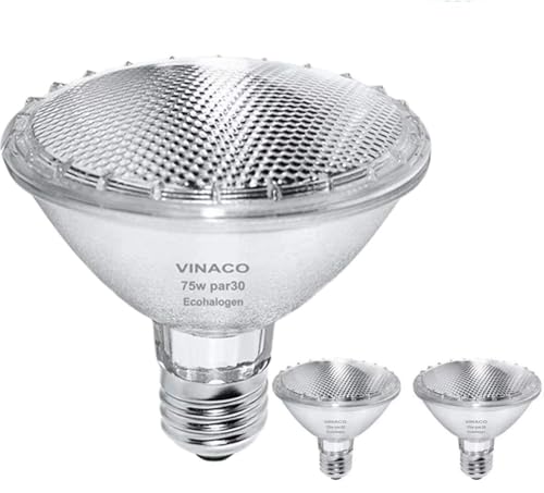 Image of Vinaco PAR30 Short Neck Flood Light Bulb 75W 120V E26 Base 3000K Dimmable