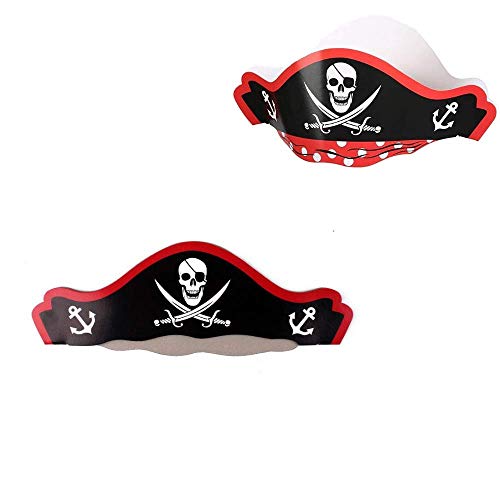 Heatigo Piraten Zubehör Set 30stk Kinder Piratenhut Pirat Filz Augenklappe Moustache Self-Adhesive for Children Pirates… – Bild 4