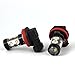 Alla Lighting 2400 Lumens H8 H11 LED Fog Lights Bulbs or DRL, 6000K Xenon White Super Bright H16 Fog Lamps Replacement for Cars, Trucks