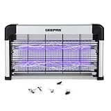 GEEPAS Electric Insect Killer Powerful UV Fly Zapper for Flies, Moth, Mosquitoes & Wasps For Indoor Use | 70m² Coverage | Removable Washable Tray | Chemical-Free Pest Control | Bug Catcher, 30W