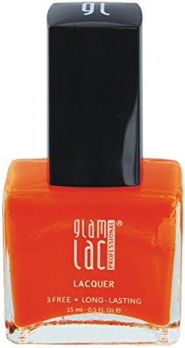 GLAMLAC NEON ORANGE NAIL POLISH 15 ml