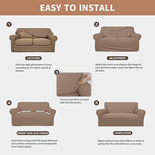 Image of Easy-Going 100% Waterproof Oversized Loveseat Cover, Couch Cover for Sofa