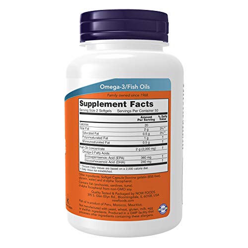 NOW Foods Omega-3-100 Softgels - Image 4
