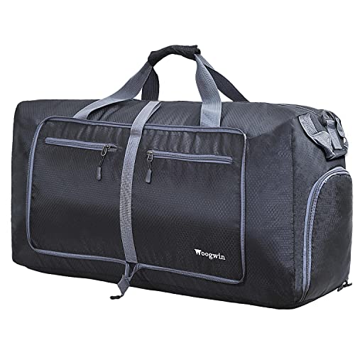 Image of Woogwin Travel Duffel Bag Large Foldable Waterproof Overnight Bag for Beach Swim Bags Pool Sports Gym