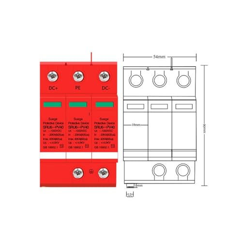 Protector de sobretensiones CC 1000V para proteger electrodomésticos en tormentas 3