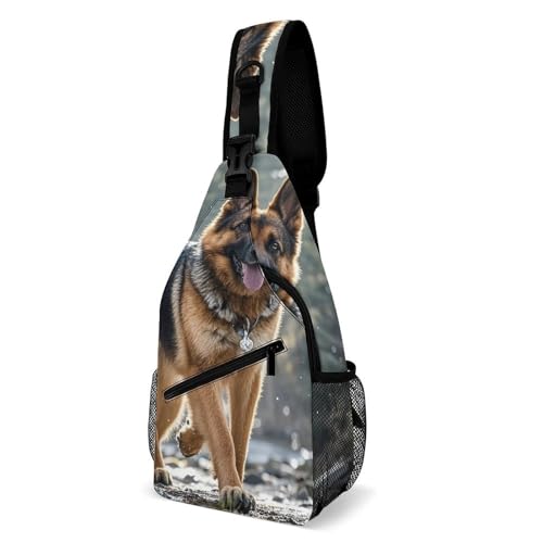 Mochila de senderismo de pastor alemán para escapadas de fin de semana