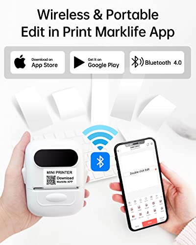 Marklife Label Maker Machine With Tape P50-2 Inch Portable Barcode Label Printer, Bluetooth Label Stickers Machine For Clothing, Jewelry, Retail, Address, Barcode, Qr Code, Home, Office #TOP2