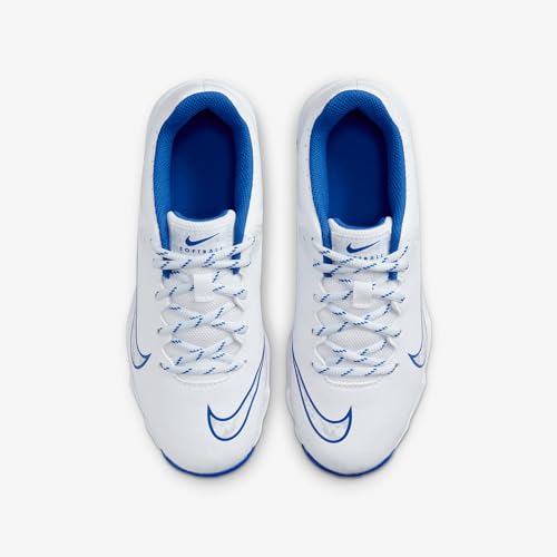 Nike Hyperdiamond 4 Keystone Big Kids' Softball Cleats (FZ0919-101, White/Pure Platinum/Hyper Royal)4