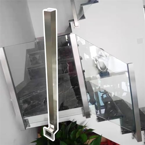 Poteau de garde-corps en verre pour escalier et terrasse extérieure vue panoramique sans cadre