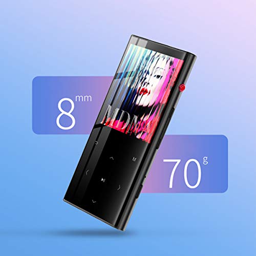 Walkercam M7 8 GB Bluetooth 4.1 MP3-speler met touch-knop, one-button voice-recorder, FM-radio, 30 uur afspeeltijd, zwarte metalen behuizing - Image 8