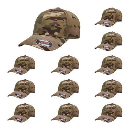 Flexfit Wooly Combed Premium 6-Panel Structured Baseball Cap | Stretch Fitted | Bulk Pack Available