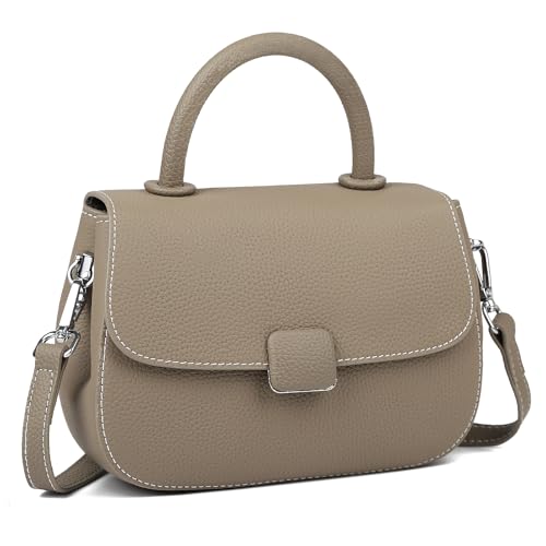 Image of MFFOR Genuine Leather Purse, Small Crossbody Bags for Women, Handbag | 8.3*2.4*5.9inch, Top handle, Shoulder purse, Multi-pocket, Adjustable strap