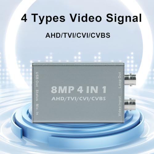 Image of 8MP AHD,TVI,CVI,CVBS to USB 2.0 Video Capture Card 1080P with Loop Out