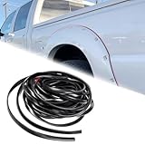ALLGOOD Universal Fender Flares Edge Trim, Rubber Seal for Car and Truck Wheel Wells, Rubber Gasket for Fender Flare, Bonds w/ 3M Automotive-Grade Adhesive Tape, 30ft Wiper Style Trim Black