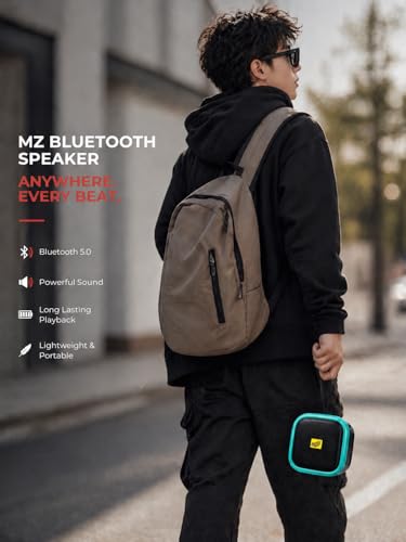 Image of 10W Wireless Bluetooth Speaker with Deep Bass, TWS Function, Type-C Fast Charging, 3-5 Hours Playtime, Portable Mini Speaker with FM /USB /TF Card Support & Bluetooth 5.0 (Aqua)