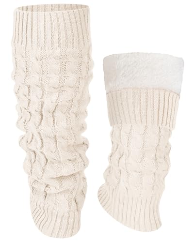 Image of Shihanee Winter Fleece Lined Leg Warmers for Women