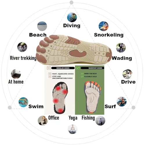 Hike Barefoot Shoes Women, New with Non-Slip Hiking Barefoot Shoes for Women Men, Breathable & Non-Slip Athletic Footwear, Wide Toe Water Shoes2