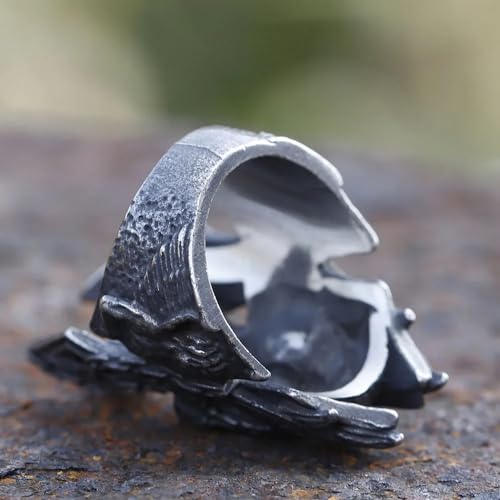 Image of Genuine Stainless Steel Ring Jewelry for Men Fashion Punk Biker Skull Rings