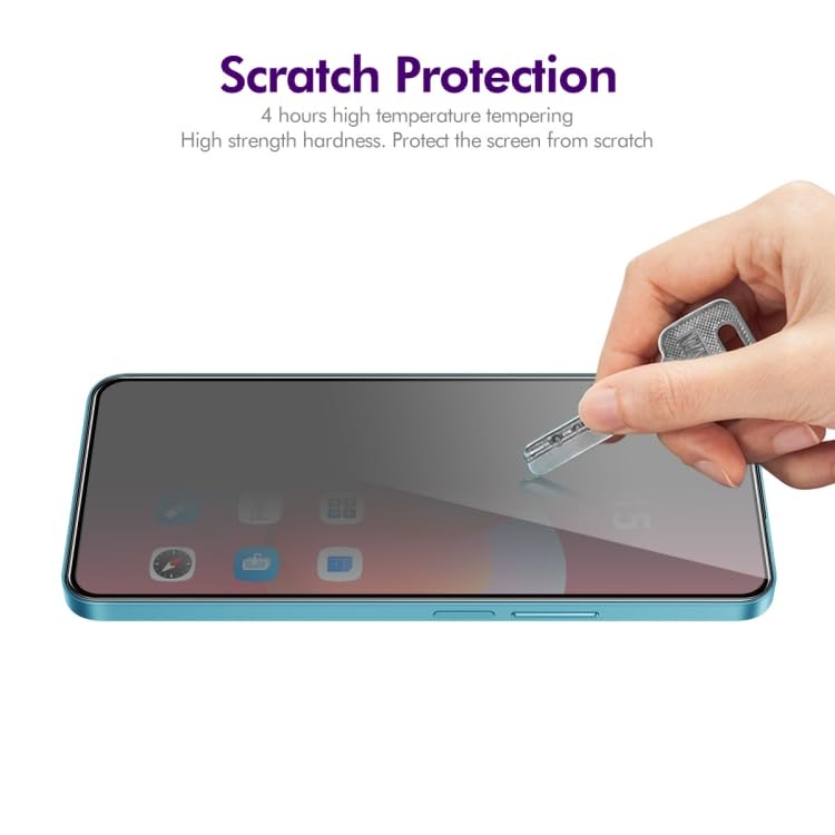 Image of Anti-Spy Privacy Tempered Glass Compatible For Oneplus Nord N10 [Pack of 2]. 9H Hardness, Anti-Scratch, Edge-to-Edge Protection With Easy Installation Kit & Case Friendly Fit.