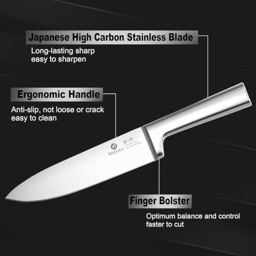 Image of imarku 15-Piece Knife Block Set Built-in Sharpener