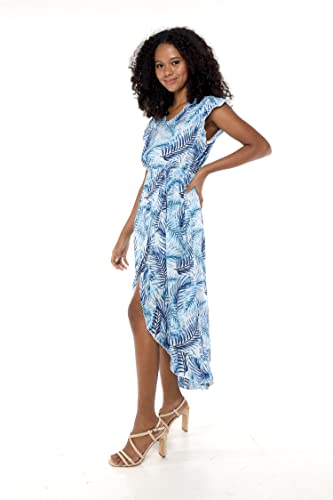 Image of Hawaii Hangover Family Matching Hawaiian Clothes, Simply Blue Leaves | Family matching Hawaiian outfits, Simply Blue Leaves, lightweight rayon, machine washable, tropical leaf print, luaus