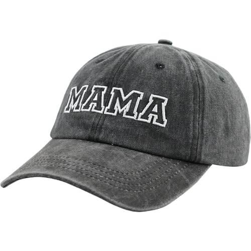 Image of HHNLB Funny Mama Hats for Women, Adjustable Cotton Mom Embroidered Baseball Cap