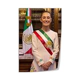 Mexican President, Claudia Sheinbaum Pardo Art Portrait Poster64Wall Art Canvas Print Living Room Office Bedroom Aesthetic 08x12inch(20x30cm) Unframe-style