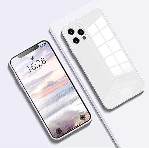 Coque iPhone 12 Pro Max élégante avec dos en verre de haute qualité et cadre TPU fine