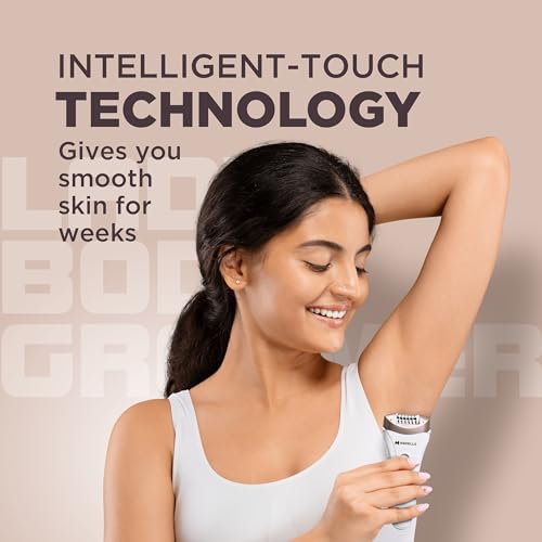 Image of Havells FD5051 Epilator, Hair Removal for Women, Wet & Dry, Cordless, Rechargeable (White)