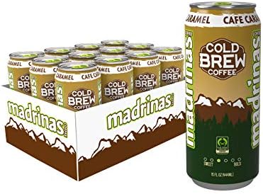 Madrinas Cafe Caramel Fair Trade Cold Brew Coffee, 15 Fl Oz (Pack Of 12)