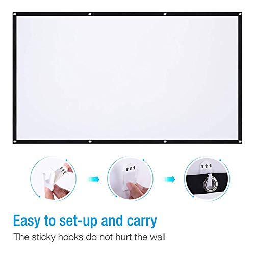 Pantalla para proyector plegable 60 pulgadas 16:9 portátil miniatura 5