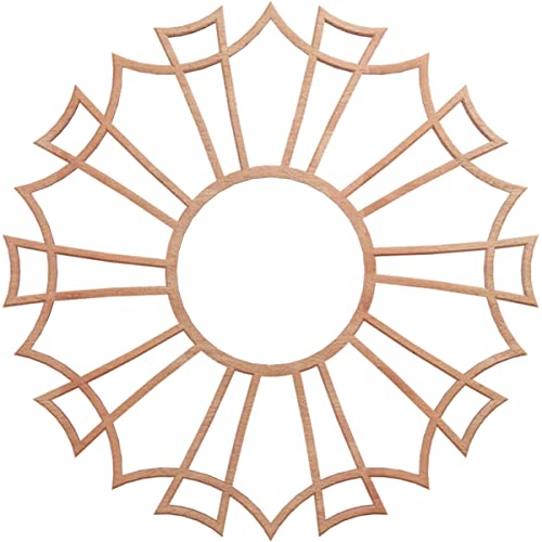 Image of Ekena Millwork 20 inchOD x 7 inchID x 1 /4 inchT Augustus Wood Fretwork Pierced Ceiling Medallion, Cherry