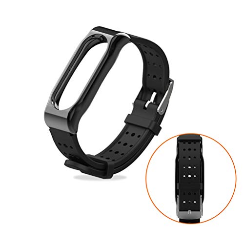 Nova pulseira de silicone com alça de pulso nova edição juvenil para Xiaomi Mi band 2 (preta)