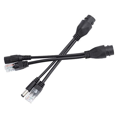 Pongnas POE Adapter Cable Splitter para dispositivos 12V compatible IEEE 802.3af y 802.3at, carcasa ABS, separación de energía y datos, instalación plug and play compatible con cámaras IP, AP y teléfonos VoIP miniatura 7