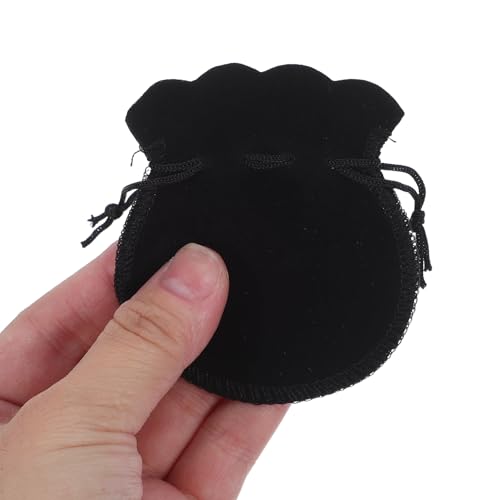 Bolsas de obsequio cordón negro para guardar pulseras y collares pequeños 100 u 4