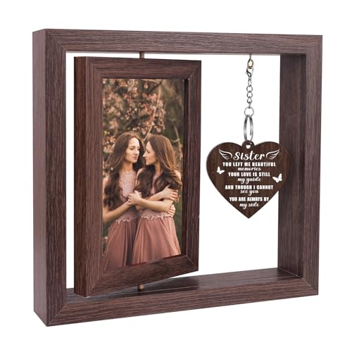 Boiveco Memorial Gifts for Loss of Sister, Sympathy Gift for Loss of Sister Memorial Picture Frame, In Memory of Sister Grief Remembrance Bereavement Sentimental Gifts, Display Two 4x6 Photos