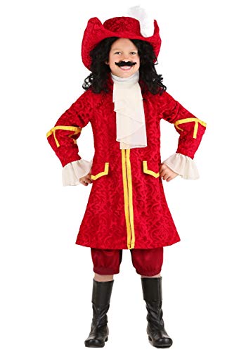 Kids Captain Hook Costume Neverland Pirate Captain Outfit For Children With Jacket Pants Velour Hat And Chiffon Cravat