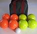 BuyBocceBalls Listing - Made in USA, Premium Quality Tournament Bocce Set - 110mm Orange and Yellow Balls, Nylon Bag, 998 Grams (2 lbs. 3.2 oz.). Various Bag Colors