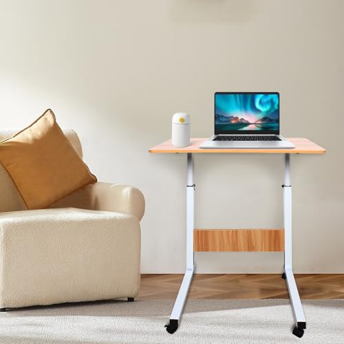 Table mobile ordinateur portable réglable avec roulettes et freins - 4