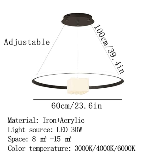 Candelier circular LED de diseño exclusivo para sala de estar 2