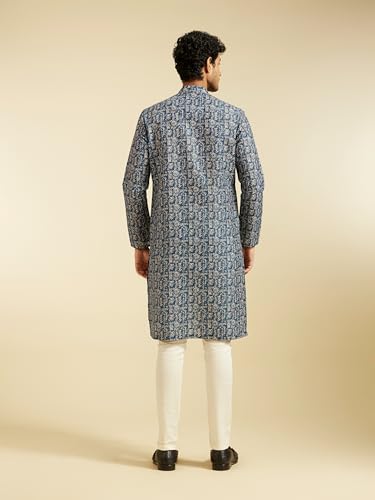 Image of DIWAS BY MANYAVAR Men's Viscose Blend Printed Kurta (1pc)
