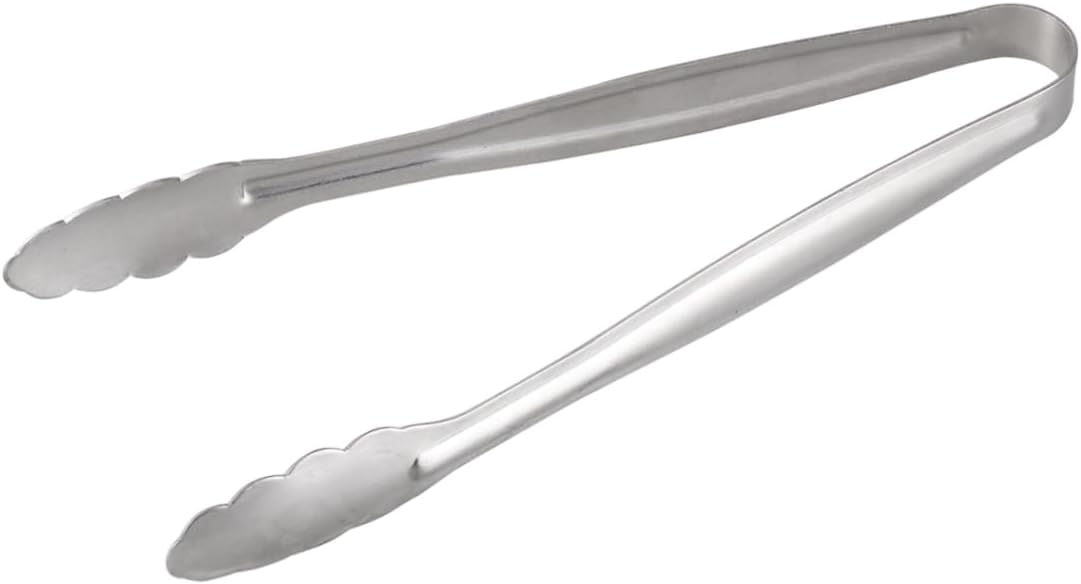 Amosfun 4pcs Stainless Steel Tongs Ice Cube Tongs Bread Clip for Buffet Rustproof for Kitchen Bar Camping -a Sanding