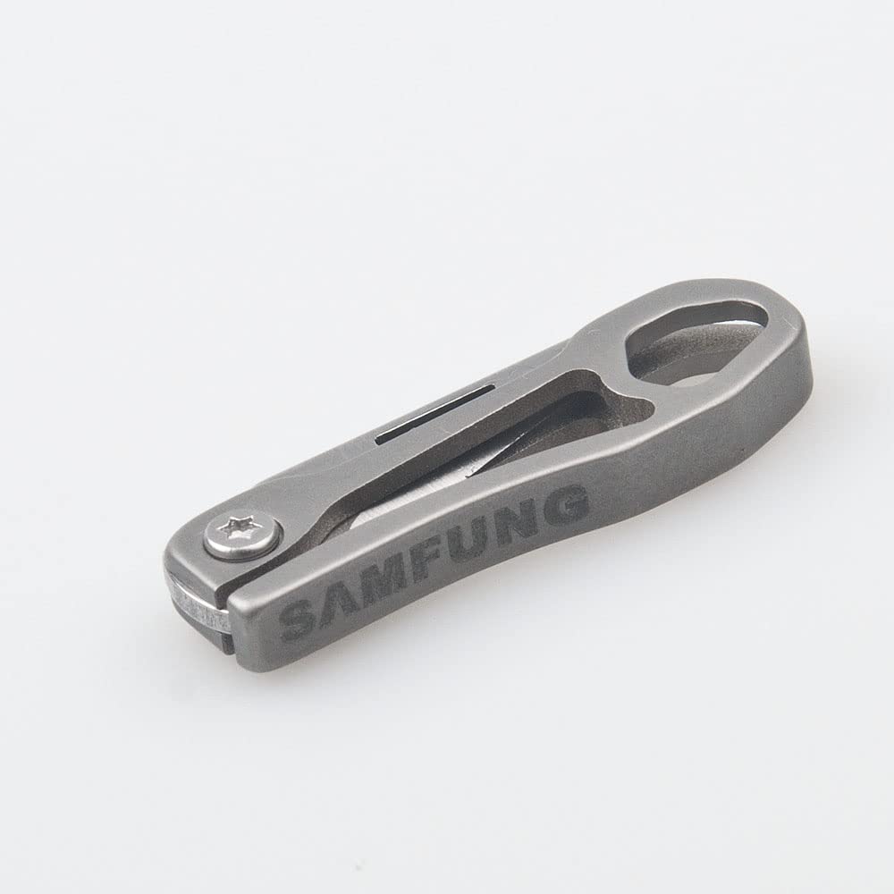Coltello pieghevole Mini, lama in acciaio inossidabile da 1" con manico di titanio, Ultra compatto e leggero