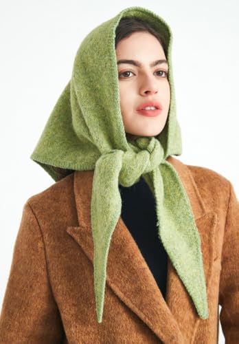 Women's Cashmere Scarf Warm Triangle Shawl Knitted Wrap Poncho Cape Neck Scarf for Fall Winter Fashion Stole Gifts3