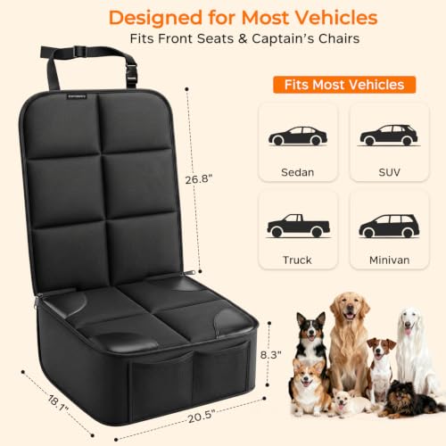 URPOWER Car Seat Protector, 2 Pack Dog Car Seat Cover for Front Seat - Image 5