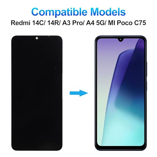 Écran LCD compatible Poco C75 bloc de remplacement tactile avec outils inclus - 2