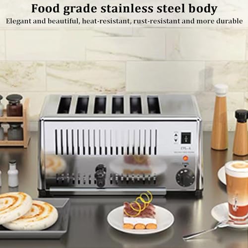 Toaster Stainless Steel Toaster Countdown Timer, Bagel/Defrost/Reheat/Cancel Functions,Warming Rack, Removable Tray, 5 Browning Settings, Extra Wide Slots, Bread Toaster,Fourpieces - Image 6