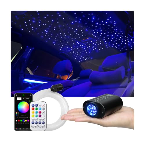 Image of Mini Size Starlight Headliner Kit, 450pcs 0.03in 6.5ft Star Lights for Car | Twinkle, Sound Activate Music Sync, APP Remote Control, RGBW Fiber Optic Lights, Car Home Ceiling Decor